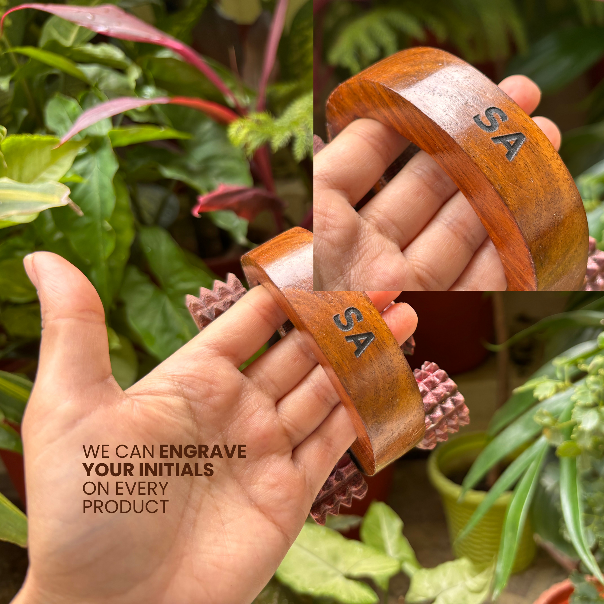 Handheld Wooden Body Massage Roller