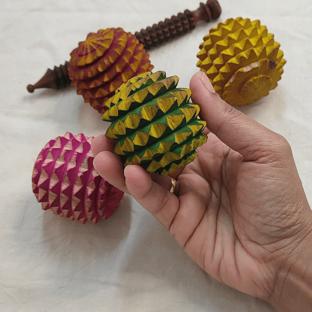 Wooden Reflexology Ball – Handmade Acupressure Massage Ball