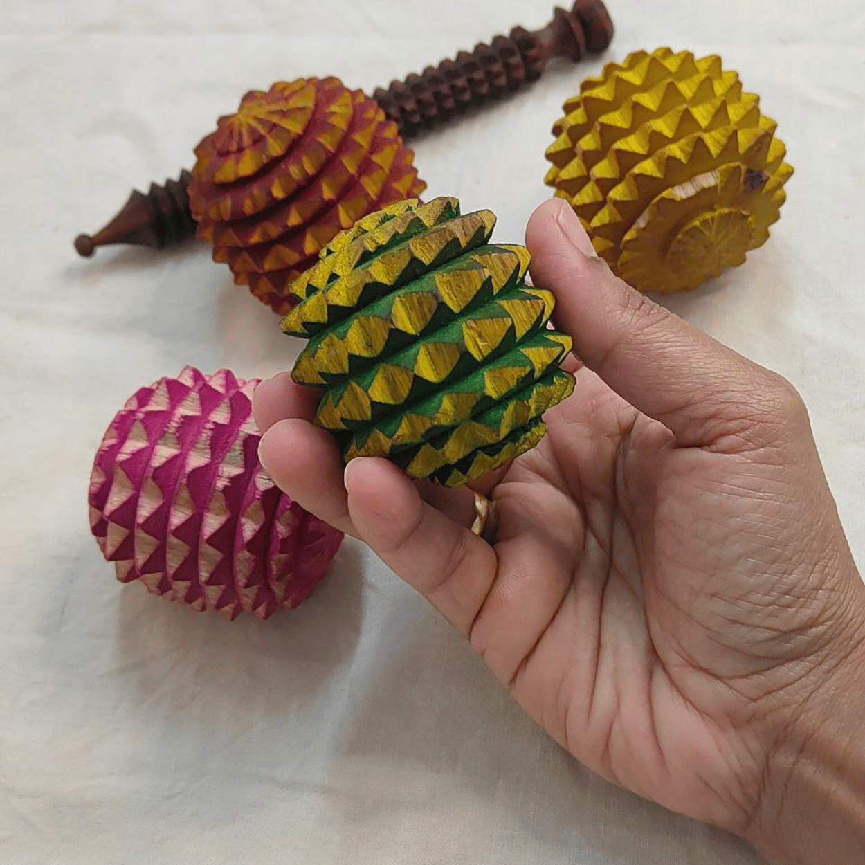 Wooden Reflexology Ball – Handmade Acupressure Massage Ball