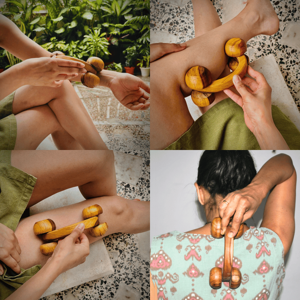 Handmade Wooden Relaxation Massage Roller