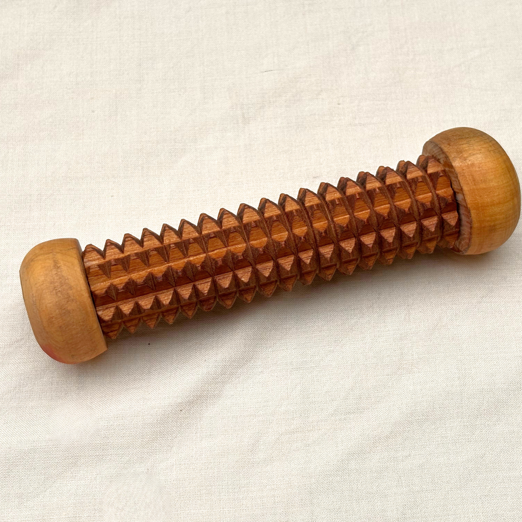 Wooden muscle recovery roller