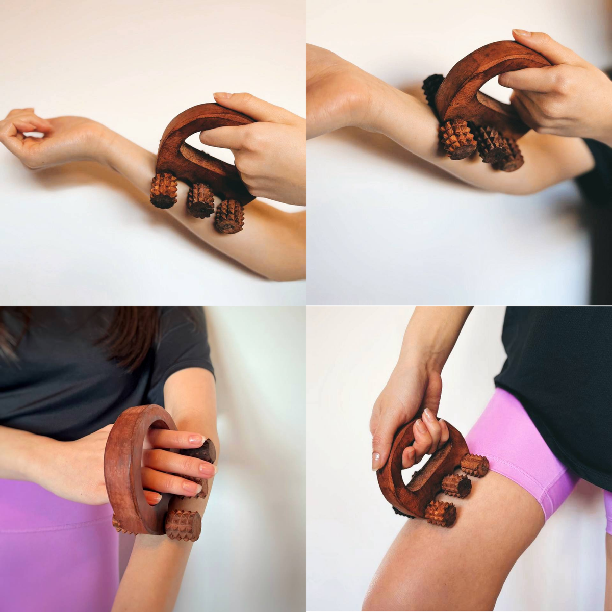 Handheld Wooden Body Massage Roller