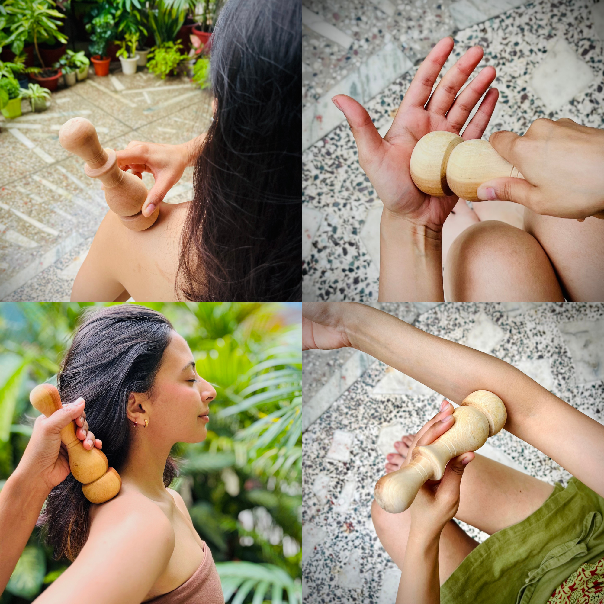 Handmade Wooden Recovery Roller – Deep Tissue & Muscle Massage Tool