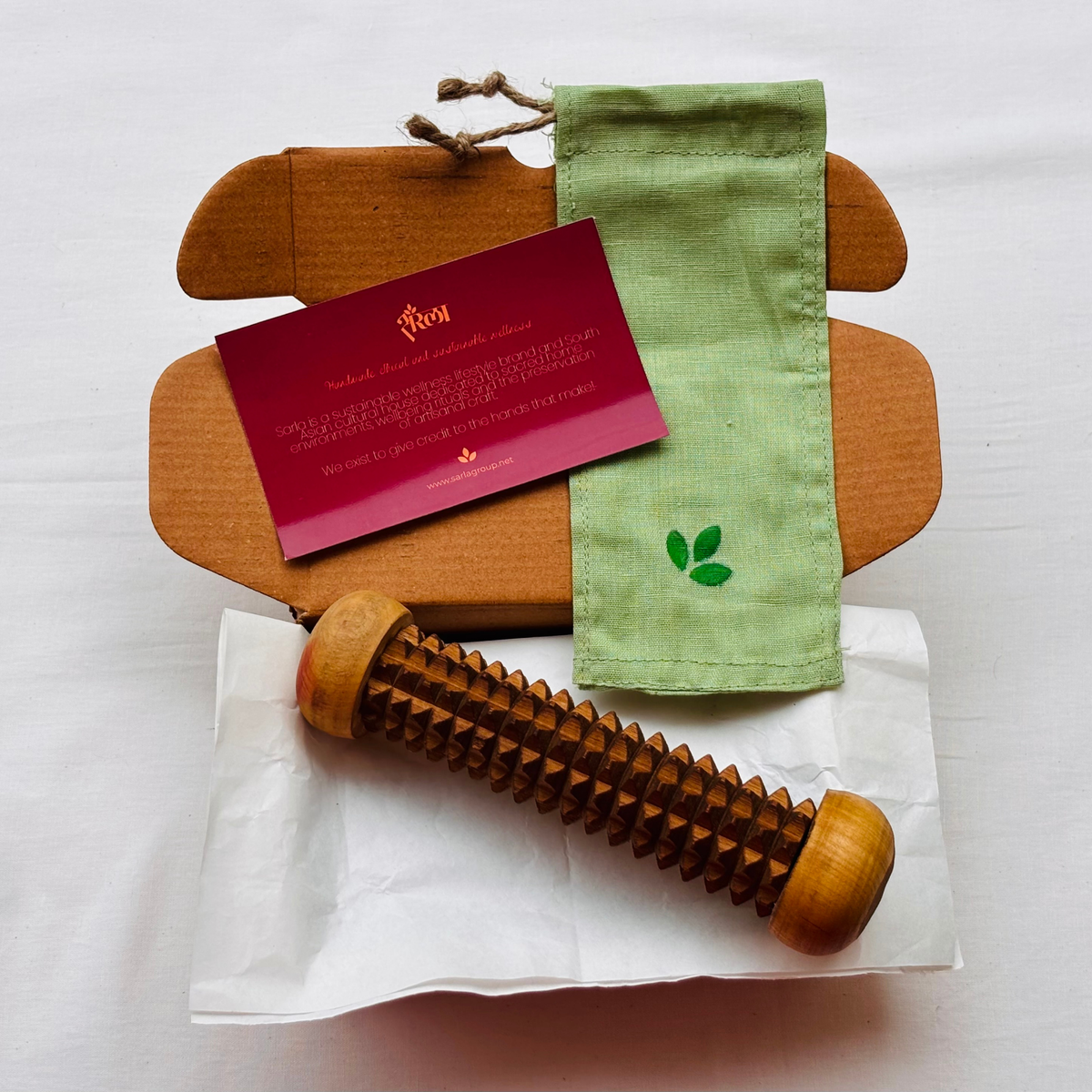 Wooden muscle recovery roller