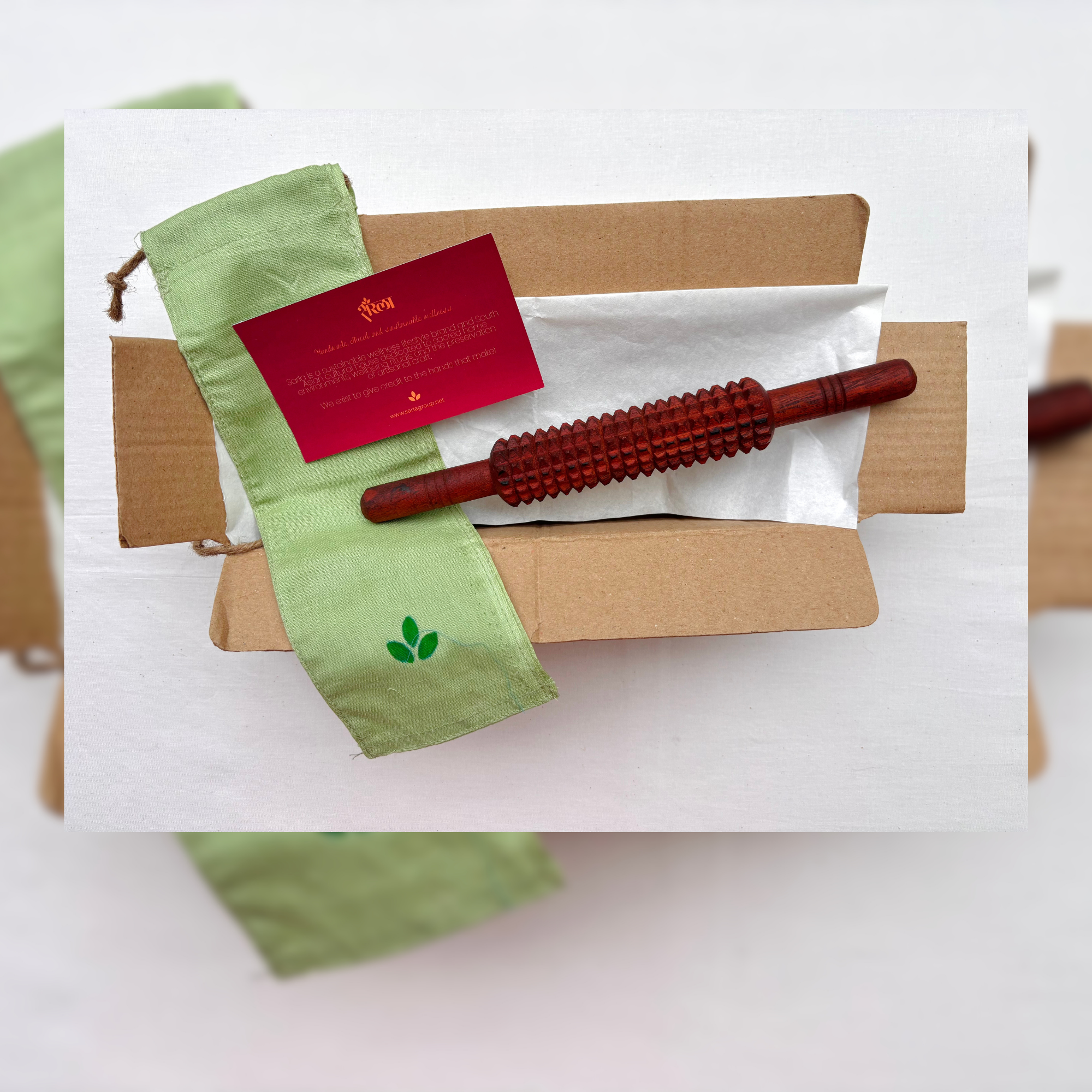 Wooden Fascia Release Roller | Handmade Body Massage Tool
