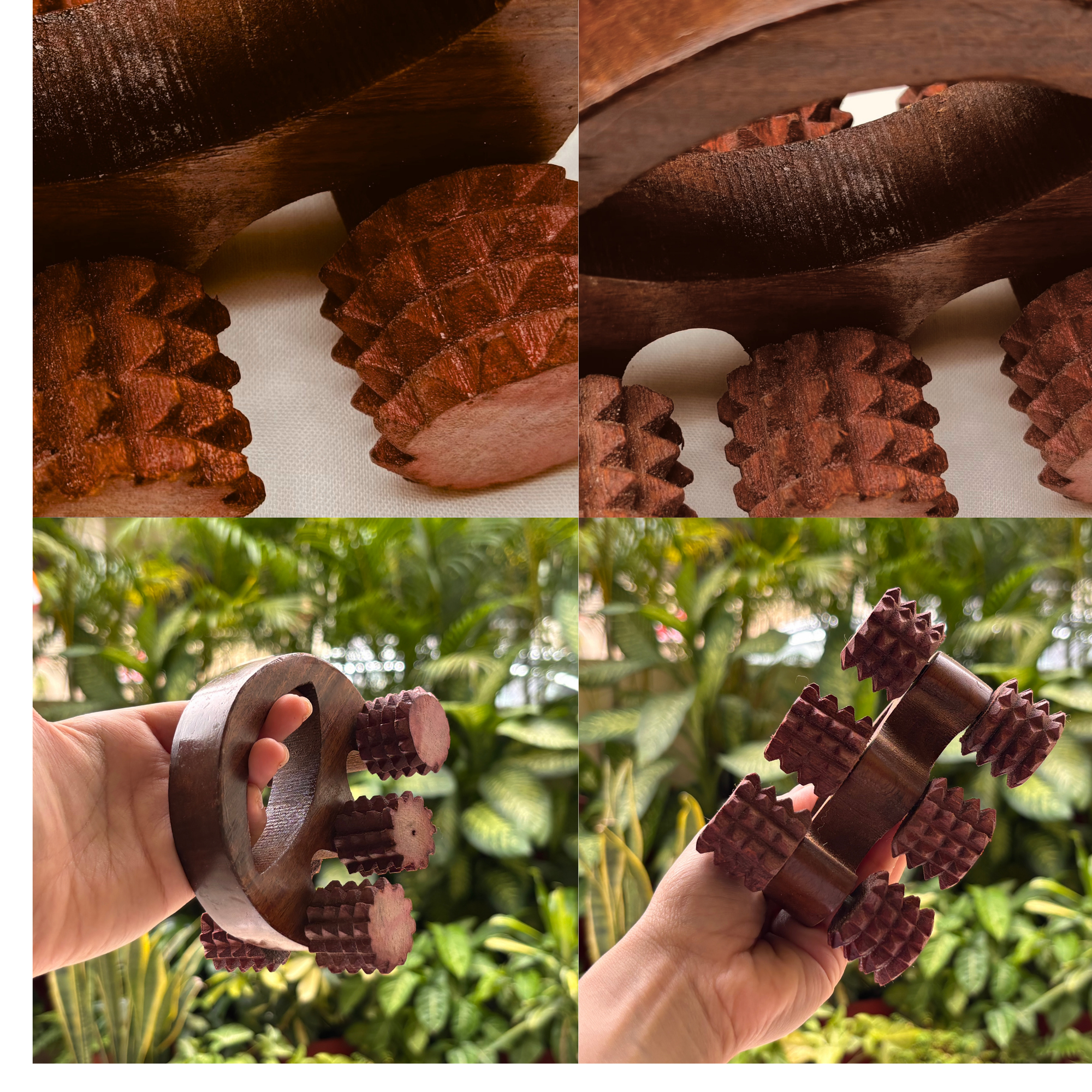 Handheld Wooden Body Massage Roller